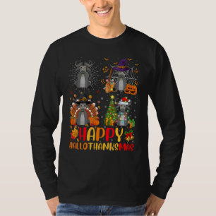 Halloween Weihnachten  Wasserbüffel Hallothanksmas T-Shirt