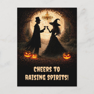 Halloween Wein Prost Süß und Lustig hebt die Stimm Feiertagspostkarte