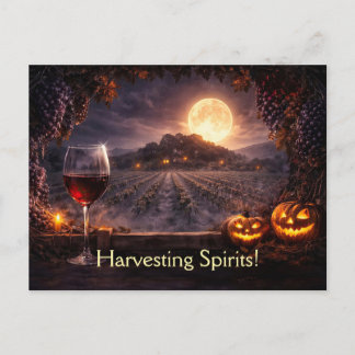 Halloween Wein Weingut Weinberg Lustig Postkarte