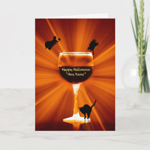 Halloween Weine mit Individuelle Name Karte