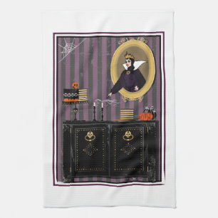 Halloween Weiße Hexe und Kuchenhandtuch Geschirrtuch