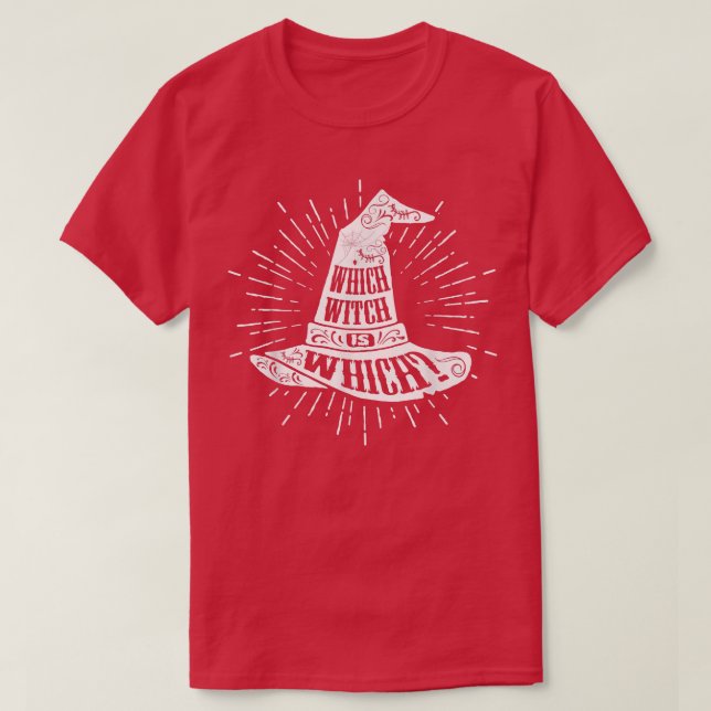 Halloween Welche Hexe ist welches Kostüm? T-Shirt (Design vorne)