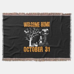 Halloween Welcome Zuhause Oktober Geburtstag Decke