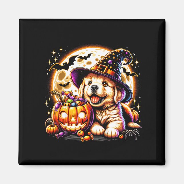 Halloween-Welpe Magnet (Vorne)