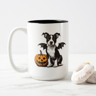 Halloween-Welpe Zweifarbige Tasse