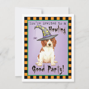 Halloween Welsh Springer Spaniel Einladung