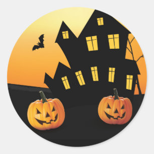 Halloween wenig Kürbis-runder Aufkleber