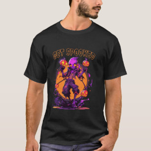 Halloween Werde Spooked Dabbing Skeleton Jack o La T-Shirt