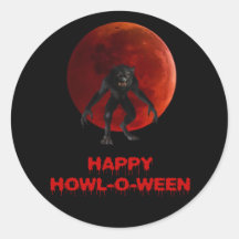 Halloween Werewolf Lycan Red Blood Moon Dripping