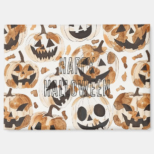 Halloween Western Cowboy Cowgirl Kürbisse Magnet