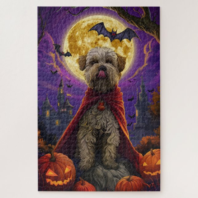 Halloween Wheaten Terrier Vampire Pumpkins Beängst (Vertikal)
