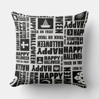 Halloween Whimsical Cool Funny Black Kissen