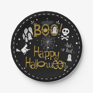 Halloween Whimsical Hand Dracht Party Pappteller