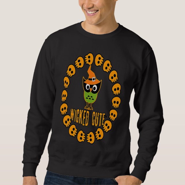 Halloween Wicked Cute Owl Sweatshirt (Vorderseite)