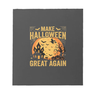 Halloween wieder groß Geisterhaus Kürbis Notizblock