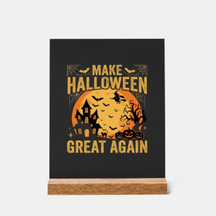 Halloween wieder großartig Spukhaus Kürbis Acrylschild