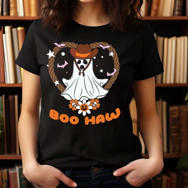HALLOWEEN WILD WEST BOO HAW COWBOY GHOST SPOOKY T-Shirt (Von Creator hochgeladen)