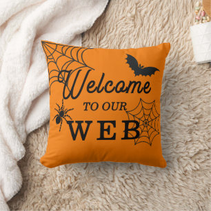 Halloween Willkommen bei unserem Webwürfelkissen Kissen