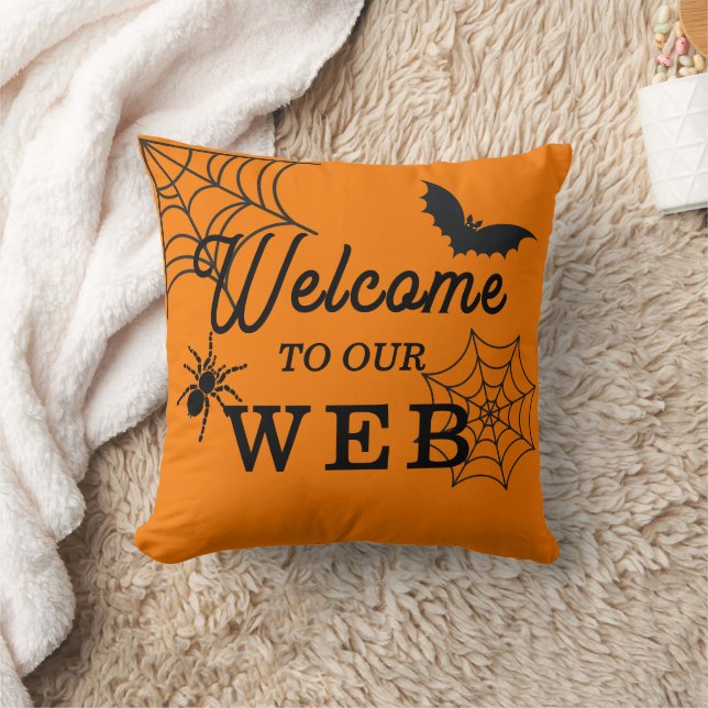 Halloween Willkommen bei unserem Webwürfelkissen Kissen (Decke)