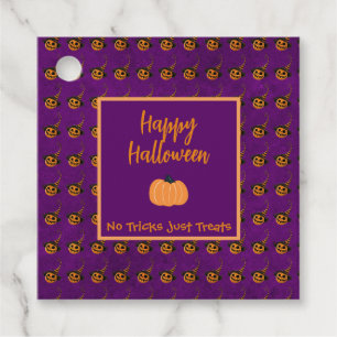 Halloween winzige Orangenkürbis tricksen oder gönn Geschenkanhänger