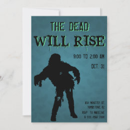 Halloween wird das Zombie-Monster aufreißen Einladung