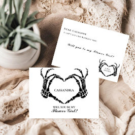 Halloween wirst du meine Bridesmaid-Vorschlagskart Einladung