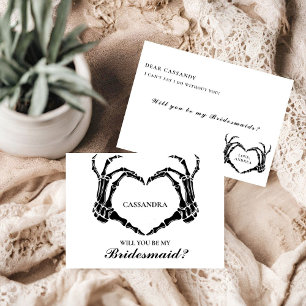 Halloween wirst du meine Bridesmaid-Vorschlagskart Einladung