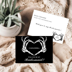 Halloween wirst du meine Bridesmaid-Vorschlagskart Einladung