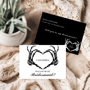 Halloween wirst du meine Bridesmaid-Vorschlagskart Einladung