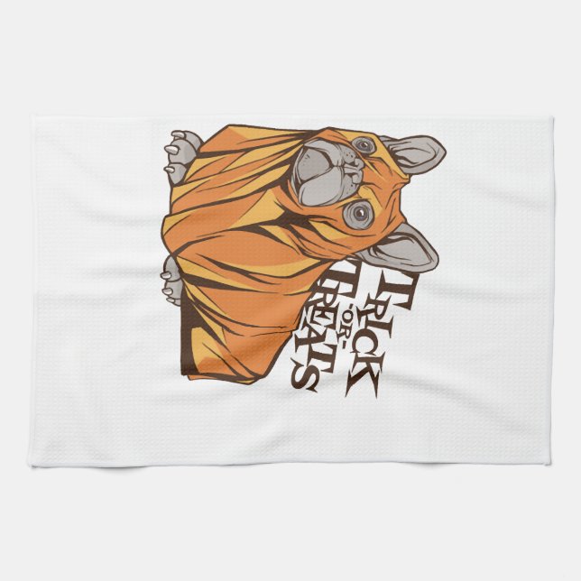 Halloween-Wischmops Geschirrtuch (Horizontal)