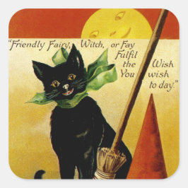 Halloween Wish Quadratischer Aufkleber
