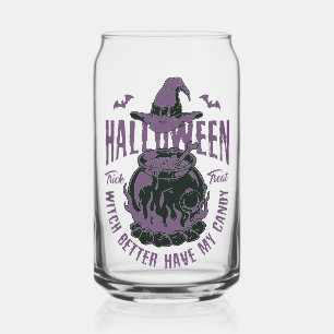 Halloween Witch Cauldron Glass Dosenglas