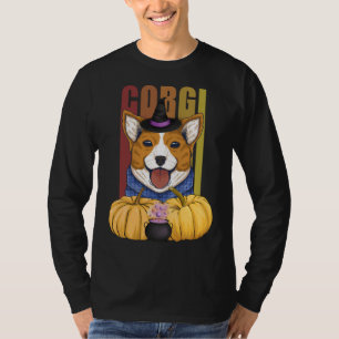 Halloween Witch Corgi Costume Pumpkin Dog  Corgi O T-Shirt