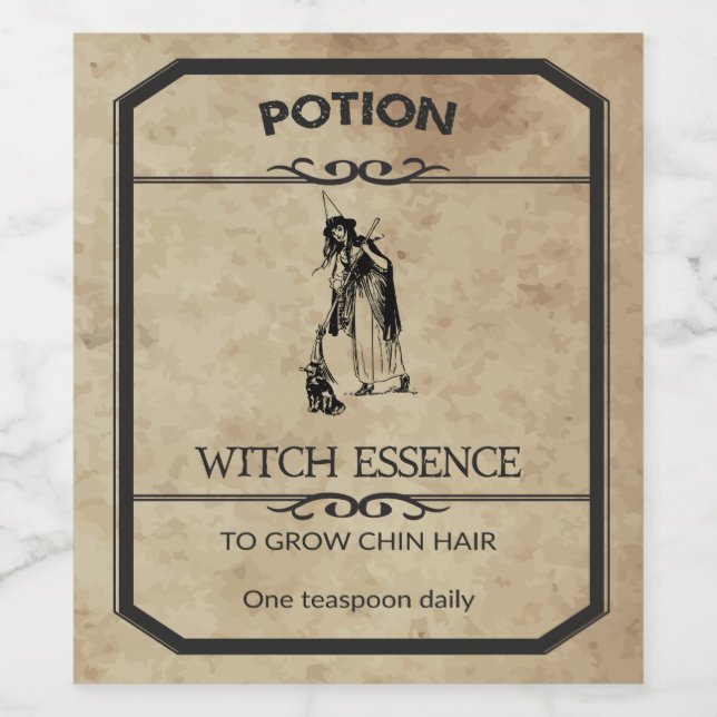 Halloween Witch Essence Apothecary Vin Étiquette (Étiquettes simples)
