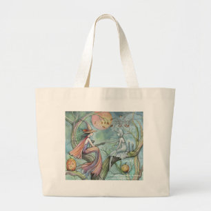 Halloween Witch Ghost Tote Bag von Molly Harrison Jumbo Stoffbeutel