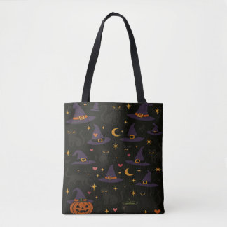 Halloween Witch Hats and Jack o Lanterns  Tasche