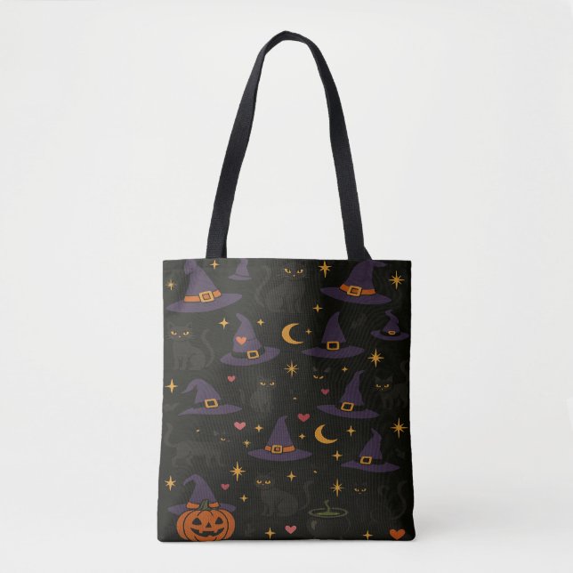 Halloween Witch Hats and Jack o Lanterns  Tasche (Vorderseite)