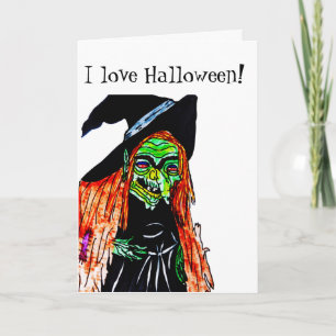 HALLOWEEN WITCH JOKE Carte de voeux pliée