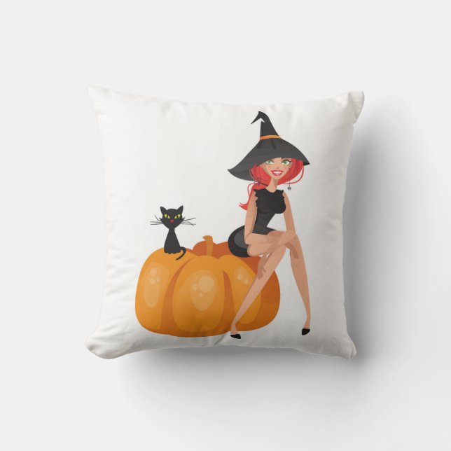 HALLOWEEN WITCH KISSEN (Vorderseite)