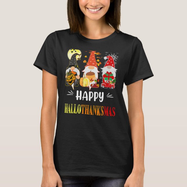 Halloween Witch Momster Halloween Gnomes Scary Spo T-Shirt (Vorderseite)