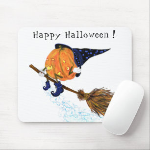 Halloween Witch Pumpkin Mouse Pad Mousepad