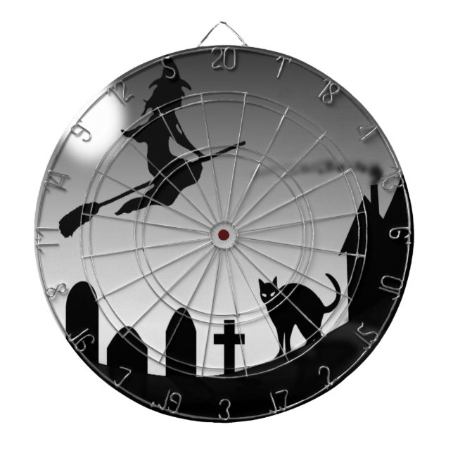 HALLOWEEN WITCH SILHOUETTE DARTSCHEIBE (vorne)