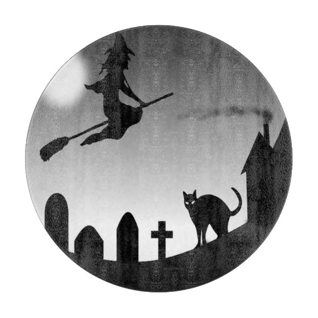 HALLOWEEN WITCH SILHOUETTE SCHNEIDEBRETT (Vorderseite)