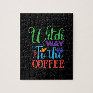 Halloween Witch Way To The Coffee