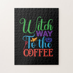 Halloween Witch Way To The Coffee