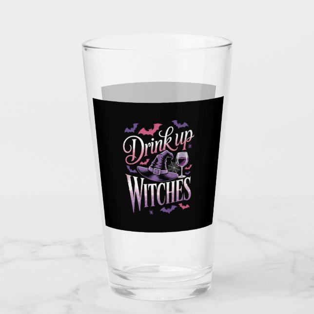 Halloween Witch Wine � Drink Up Glas (Vorderseite)