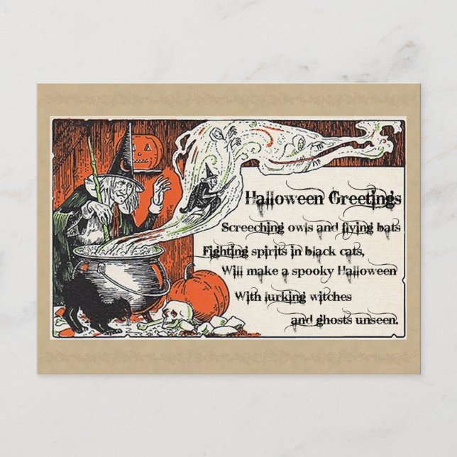 Halloween Witchery Postkarten, Halloween Postkarte (Vorderseite)