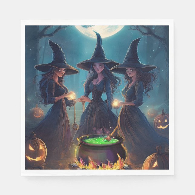 Halloween Witches Brew Serviette (Vorderseite)
