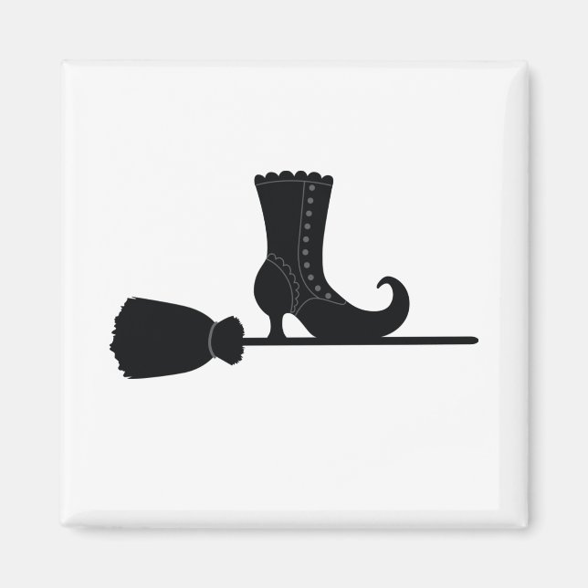 Halloween Witches Broom Magnet (Vorne)