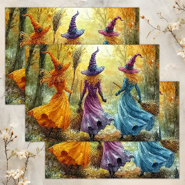 HALLOWEEN WITCHES DECOUPAGE SEIDENPAPIER
